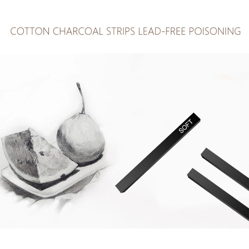Black Charcoal Sticks 6 PCS