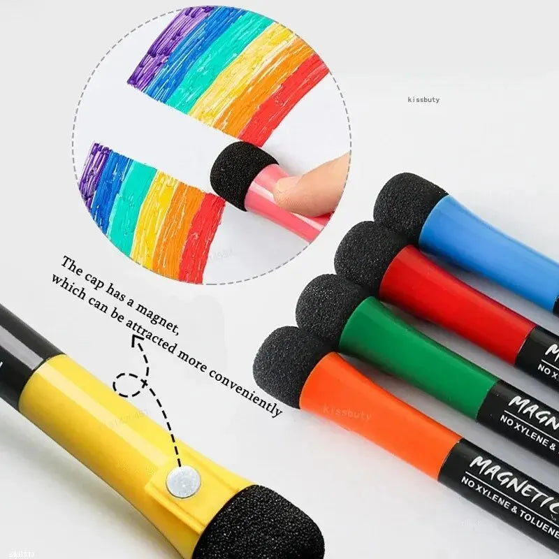 Children 12 Colours Magnetic Whiteboard Marker