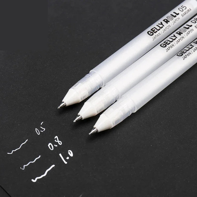 Gel Pen White 0.5mm 0.8mm 1.0mm