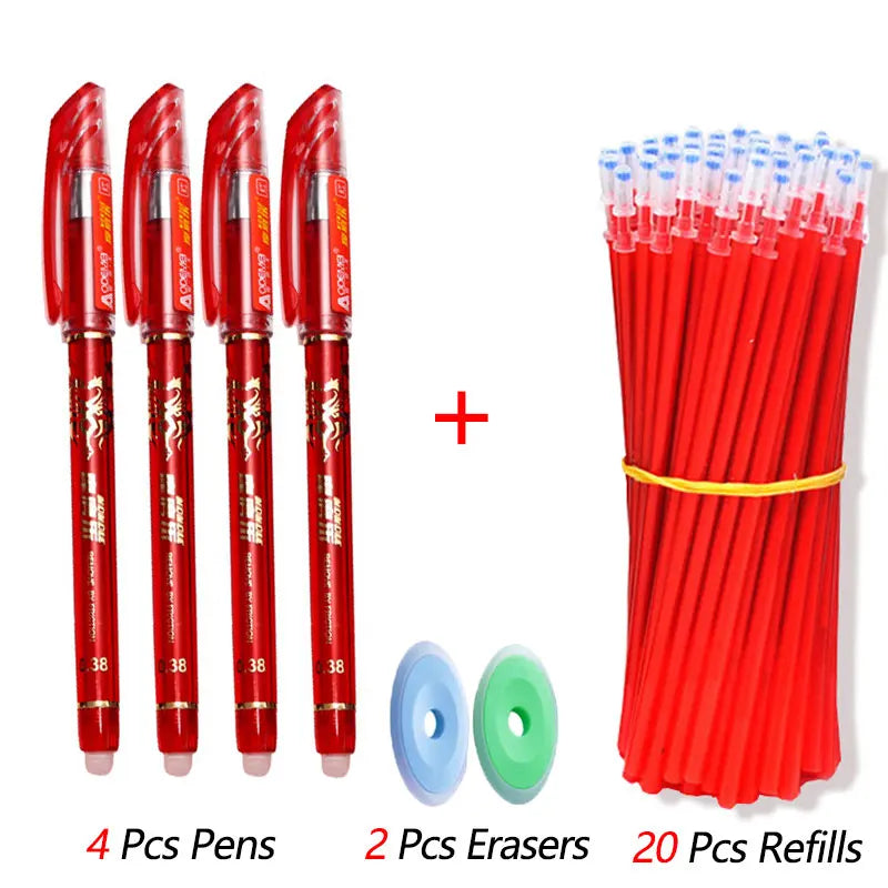 26 Pcs/Set Erasable Gel Pens 0.35mm