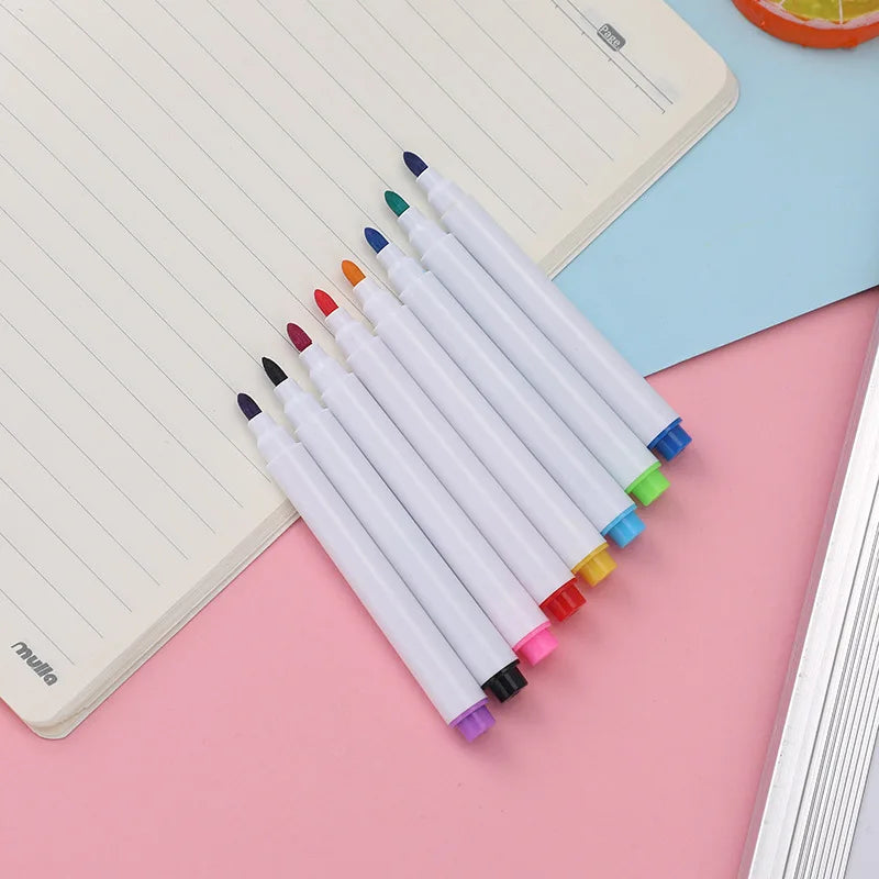 8pcs Erasable Water-based Markers for Children