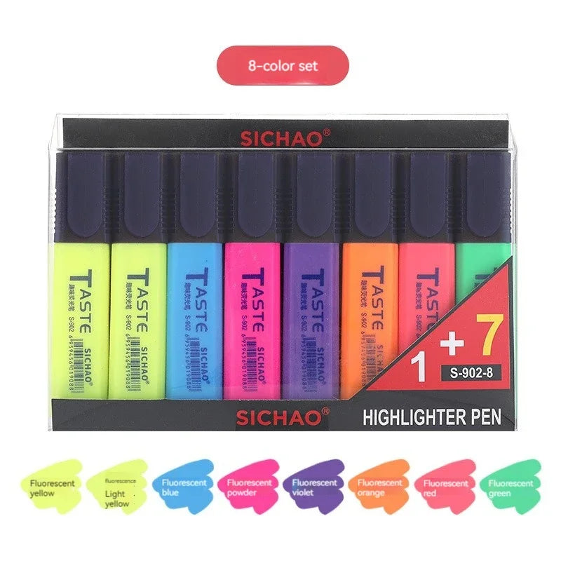 4/8 Pcs/Set Highlighter