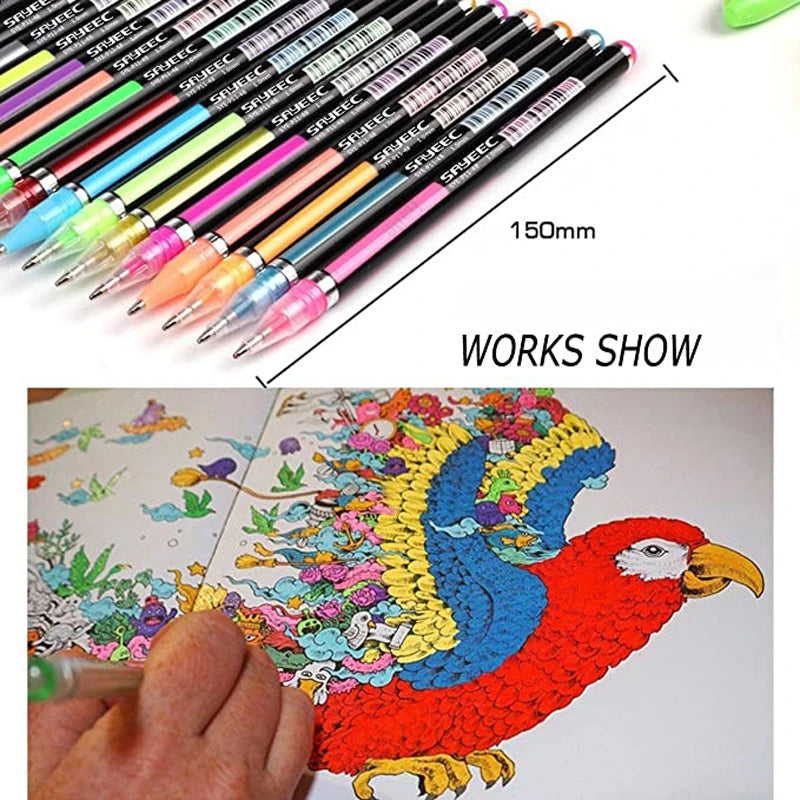 12/24Pcs Colours Gel Pens