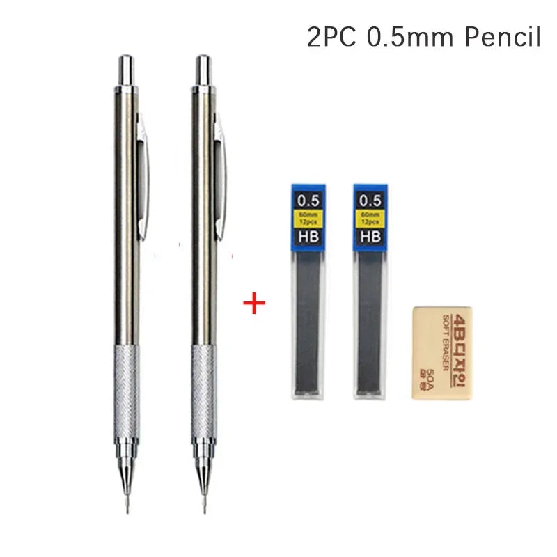 Mechanical Pencil Set 0.3, 0.5, 0.7, 0.9, 1.3, 2.0 mm