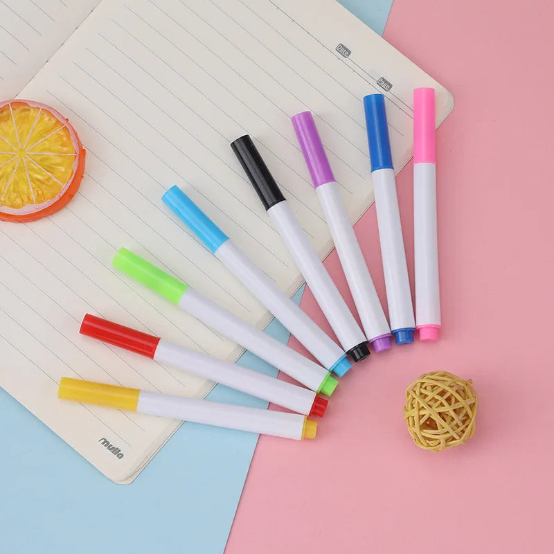 8pcs Erasable Water-based Markers for Children