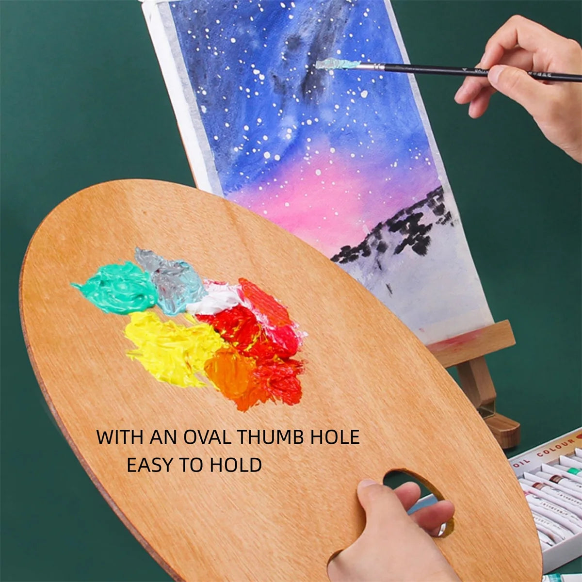 11.2" X 7.9" Wooden Paint Palette