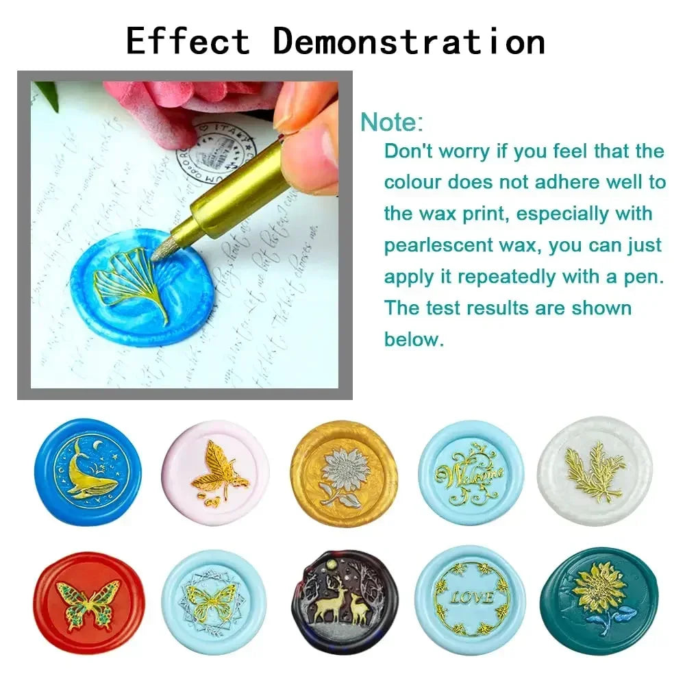 6Pcs Brush Metallic Marker Pens