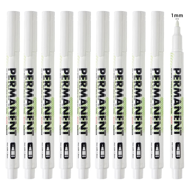 10pcs/Set White Marker Pen