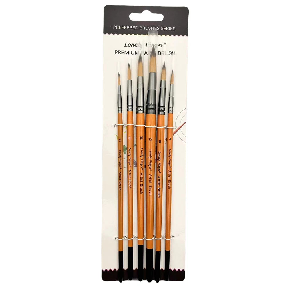 6pcs Artist Paint Brushes Set