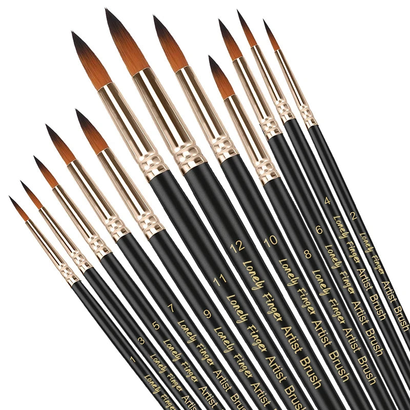 12pcs Paint Brushes Set