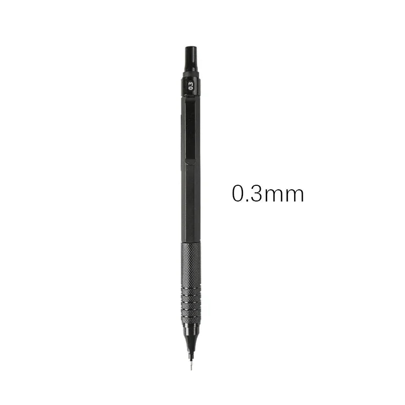 1Pc Mechanical Pencil 0.3/0.5/0.7/2.0mm Metal