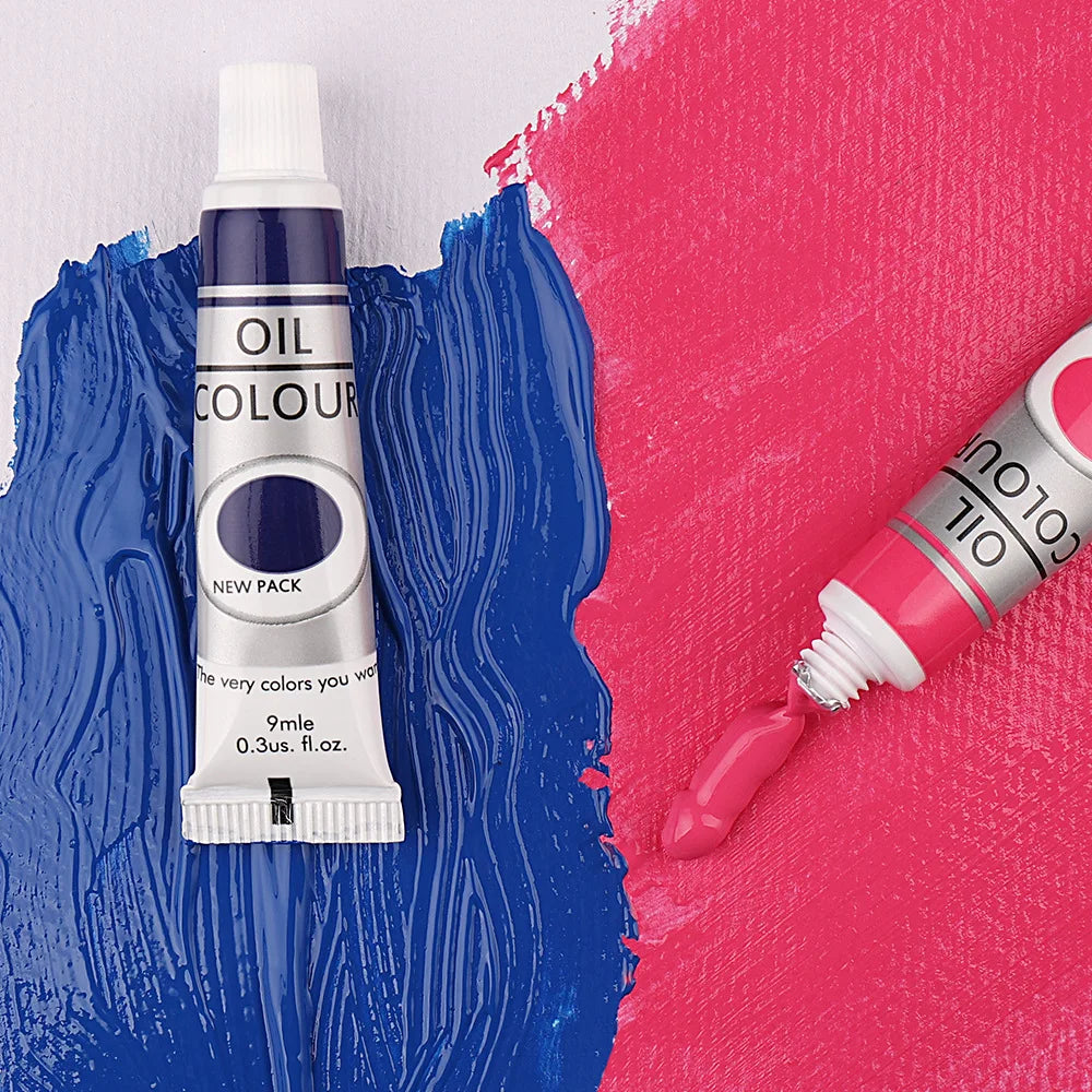 Oil Paint Set for Fabric Clothing, Nail Glass Drawing 9mL