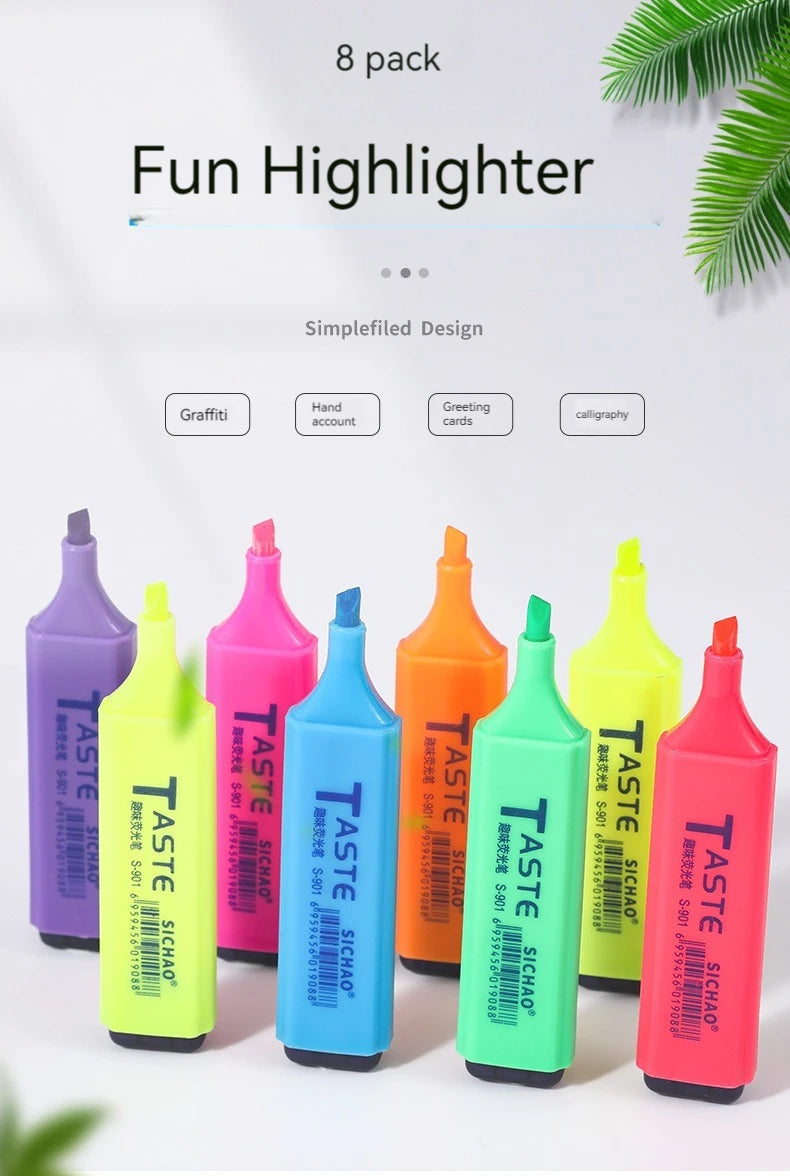 4/8 Pcs/Set Highlighter