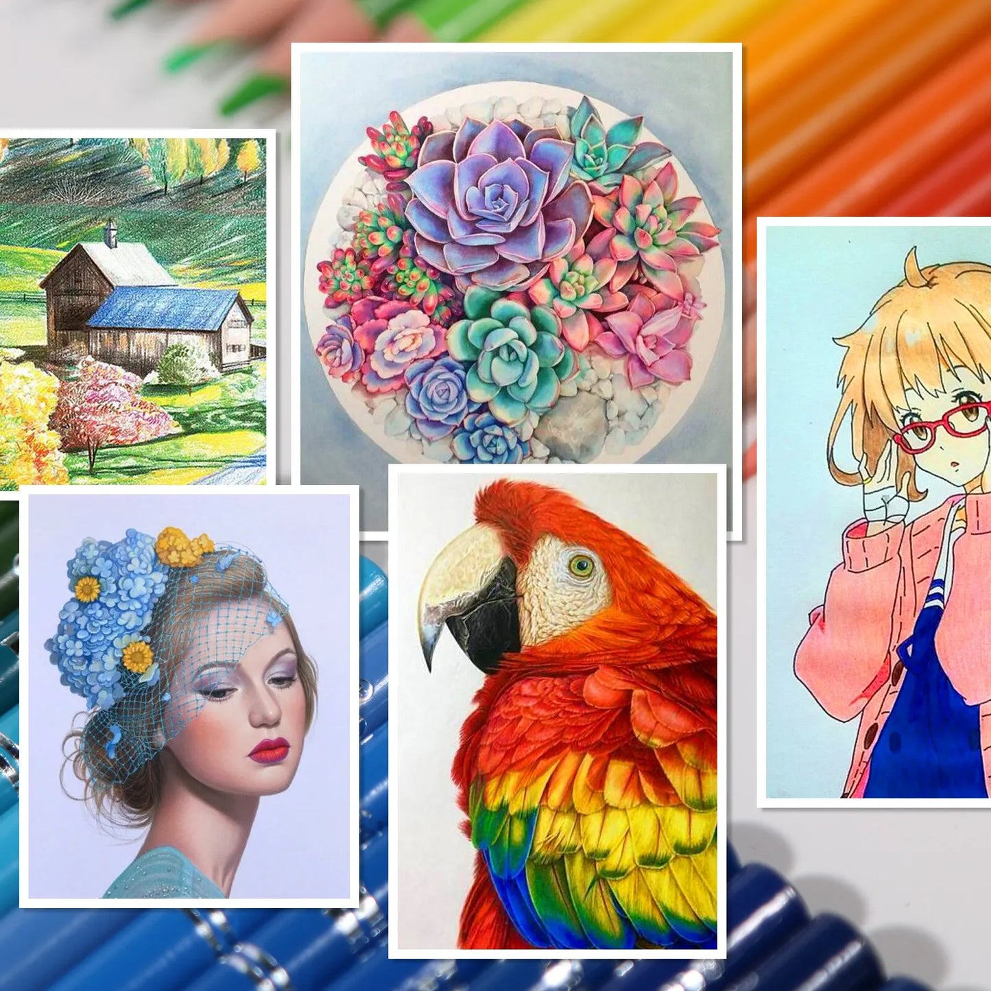 72 Oil Based Coloured Pencils Set