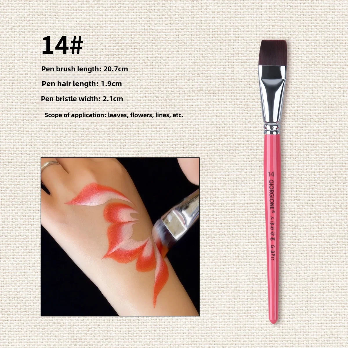 Body Painting Brushes Set 17-Pcs Suitable For Children