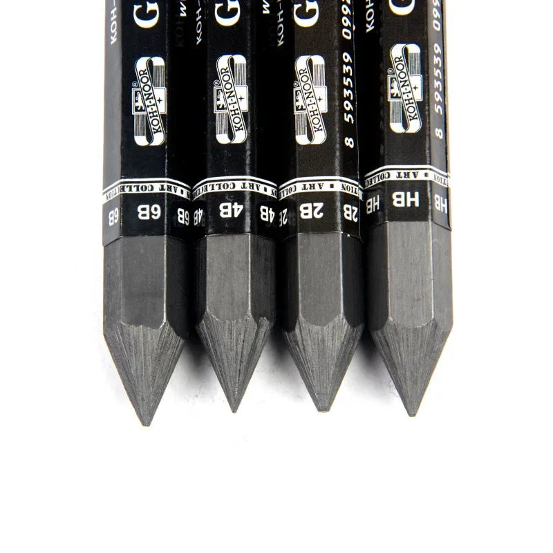 HB/2B/4B/6B Woodless Hexagonal Graphite Stick Charcoal