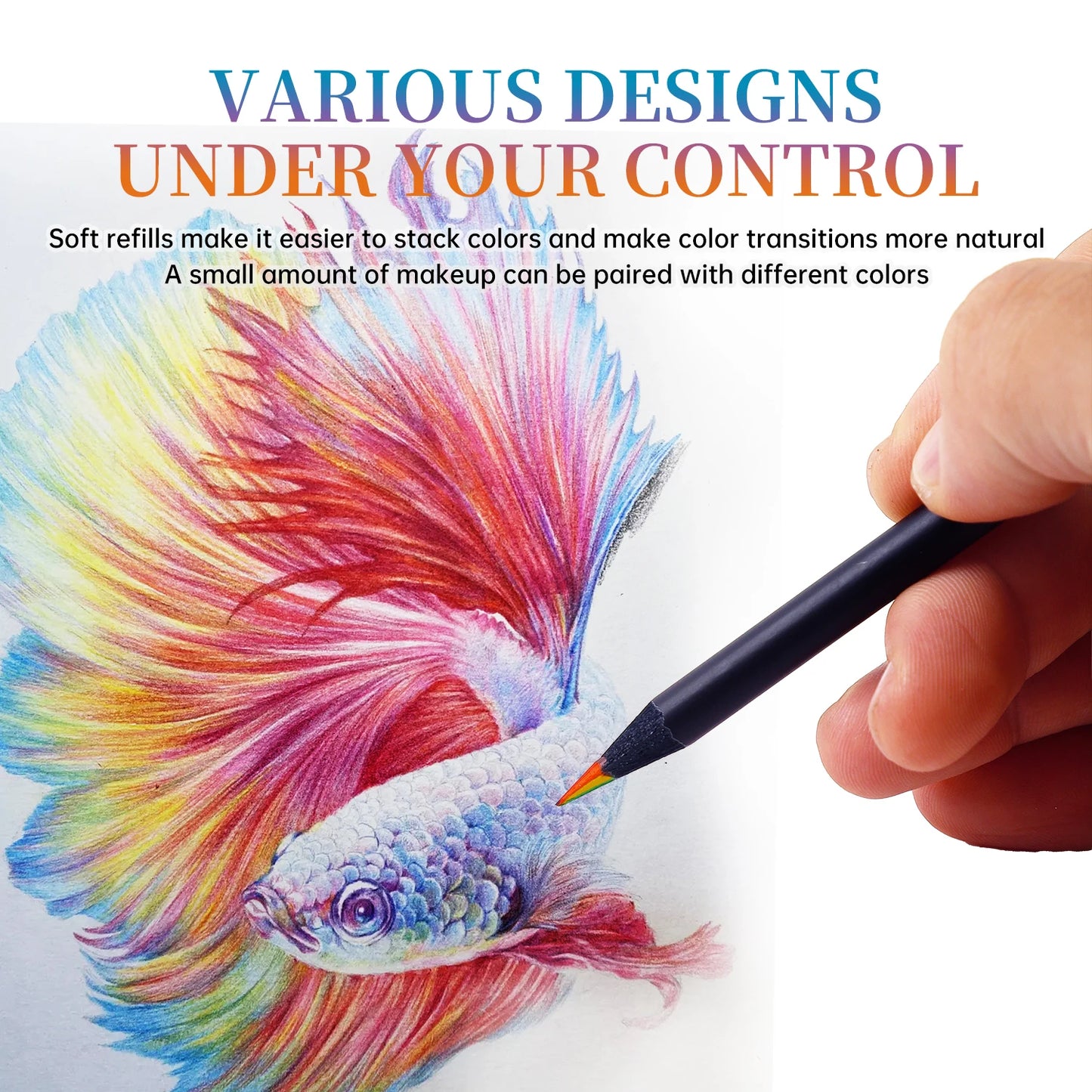 12pcs/Set Rainbow Pencil 7 Colours