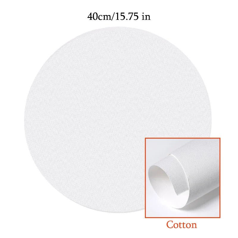 Round Cotton And Linen Canvas 15, 2), 3), 40cm