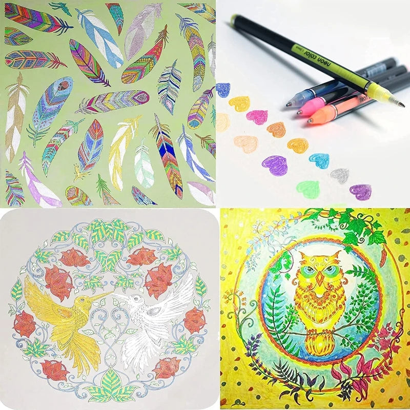 12/24Pcs Colours Gel Pens