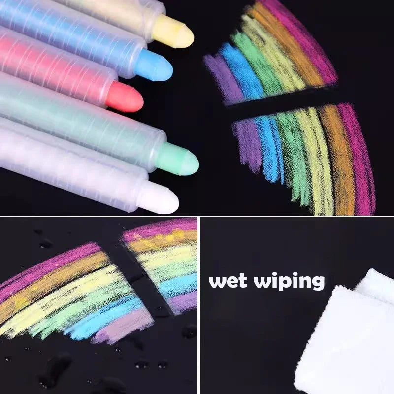 4/6/12pcs Blackboard Whiteboard Dust Free Chalks