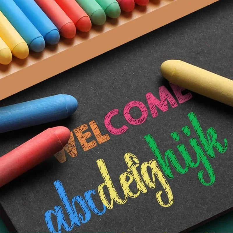 4/6/12pcs Blackboard Whiteboard Dust Free Chalks