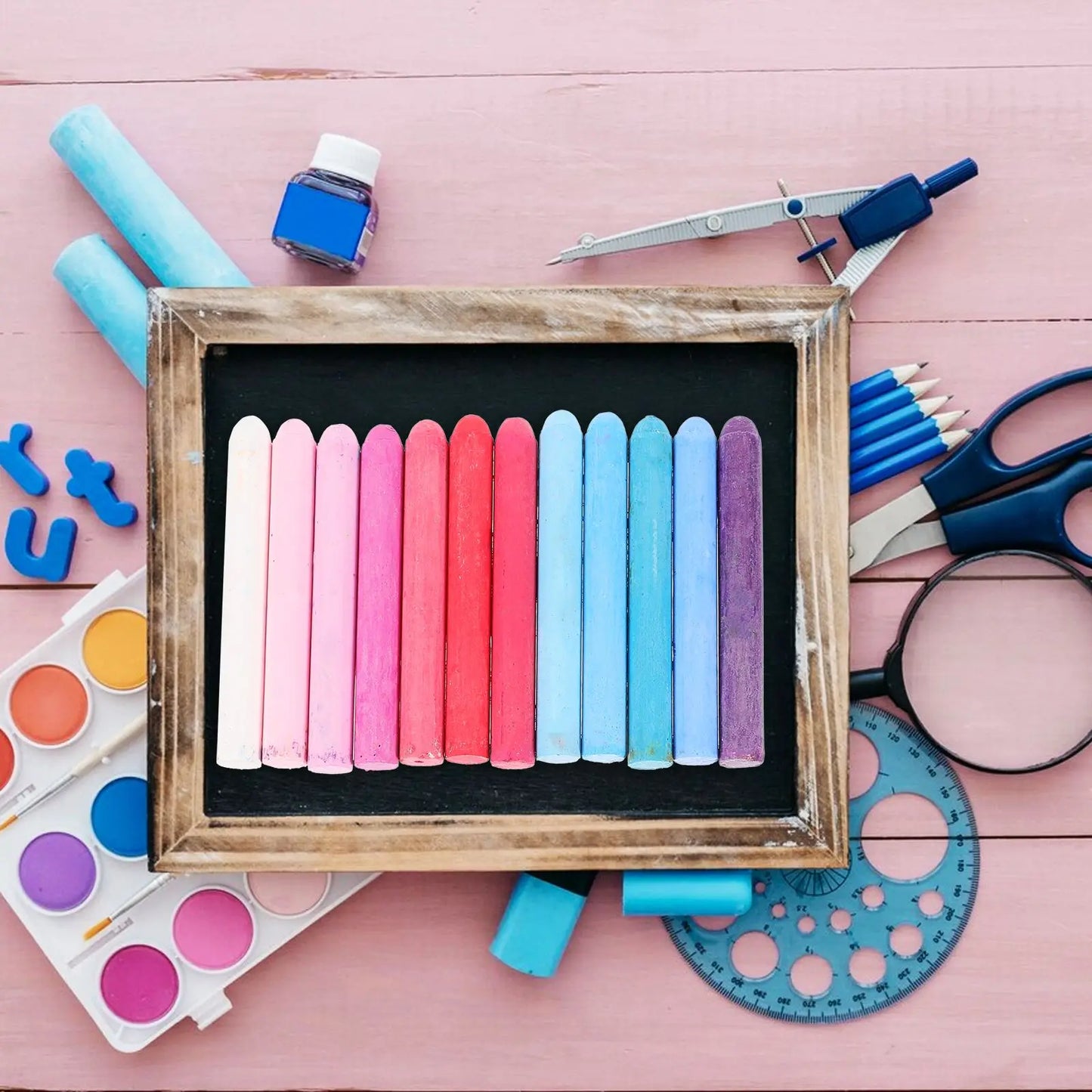 24Pcs Chalk Pens Portable Sidewalk for Kids