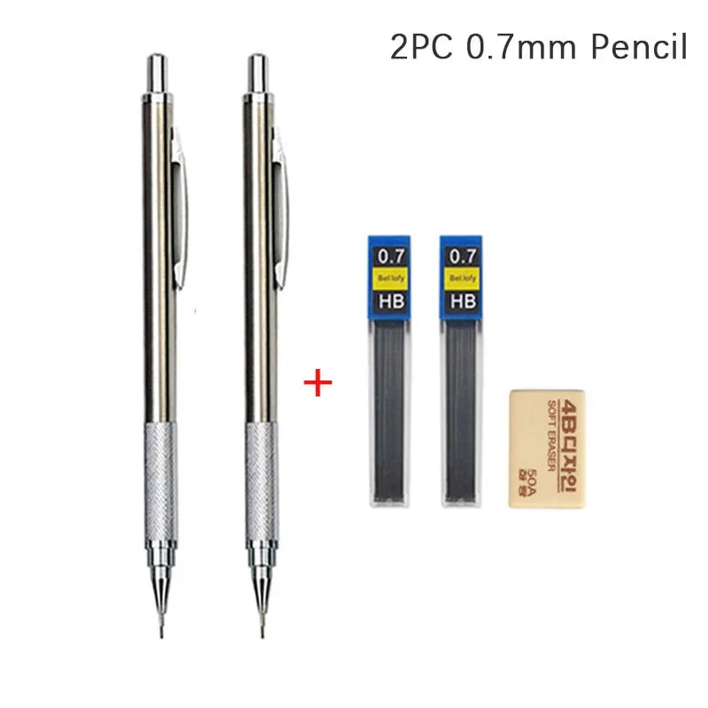 Mechanical Pencil Set 0.3, 0.5, 0.7, 0.9, 1.3, 2.0 mm