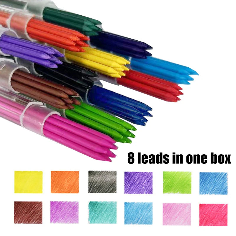 12 Colours 2.0mm HB Replaceable Lead for Automatic Pencils