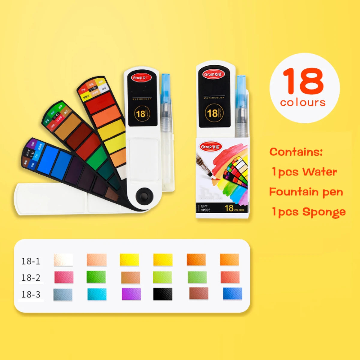 18/24/36/42 Solid Watercolour Pigment Set