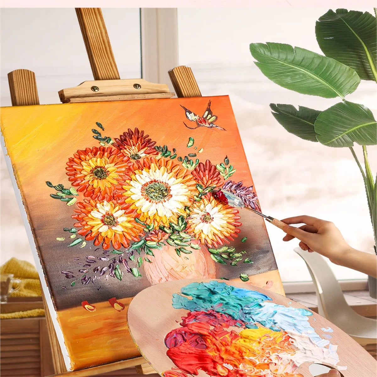 11.2" X 7.9" Wooden Paint Palette