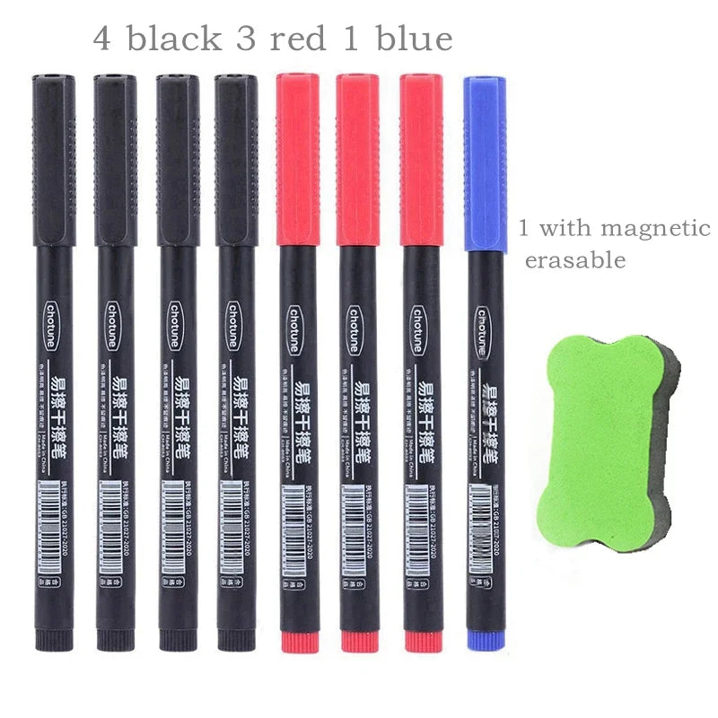 8pcs Erasable Whiteboard Pens 0.5mm