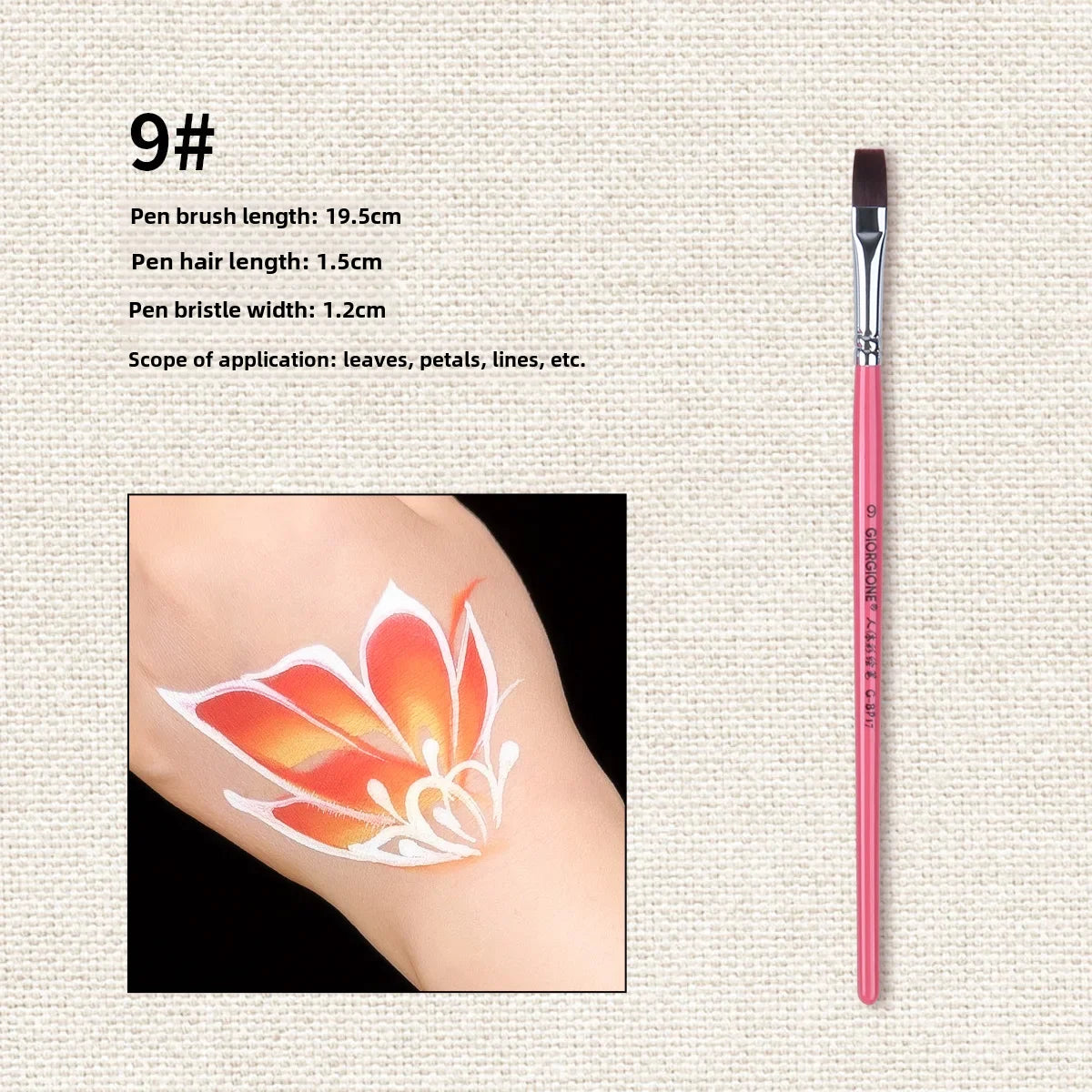 Body Painting Brushes Set 17-Pcs Suitable For Children