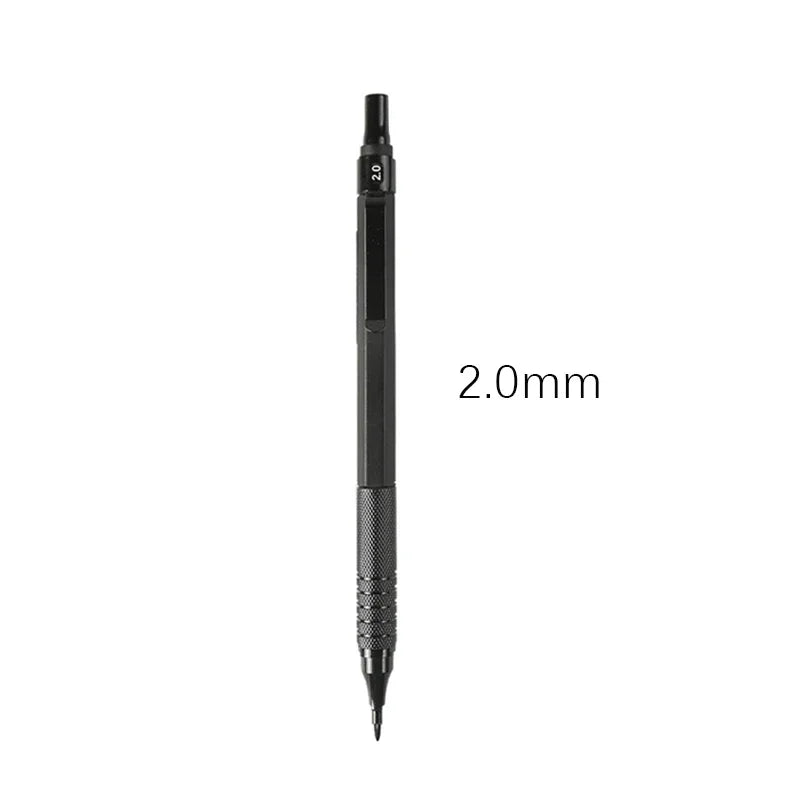 1Pc Mechanical Pencil 0.3/0.5/0.7/2.0mm Metal