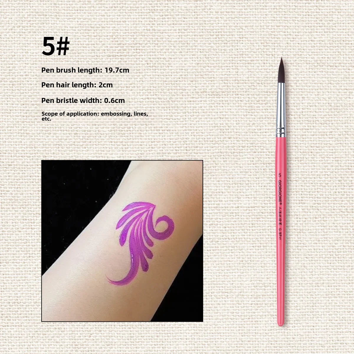 Body Painting Brushes Set 17-Pcs Suitable For Children