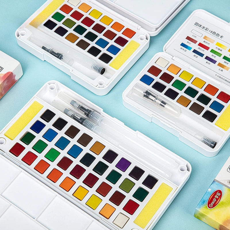 Watercolour Paint Set 12/24/36/48 Colours