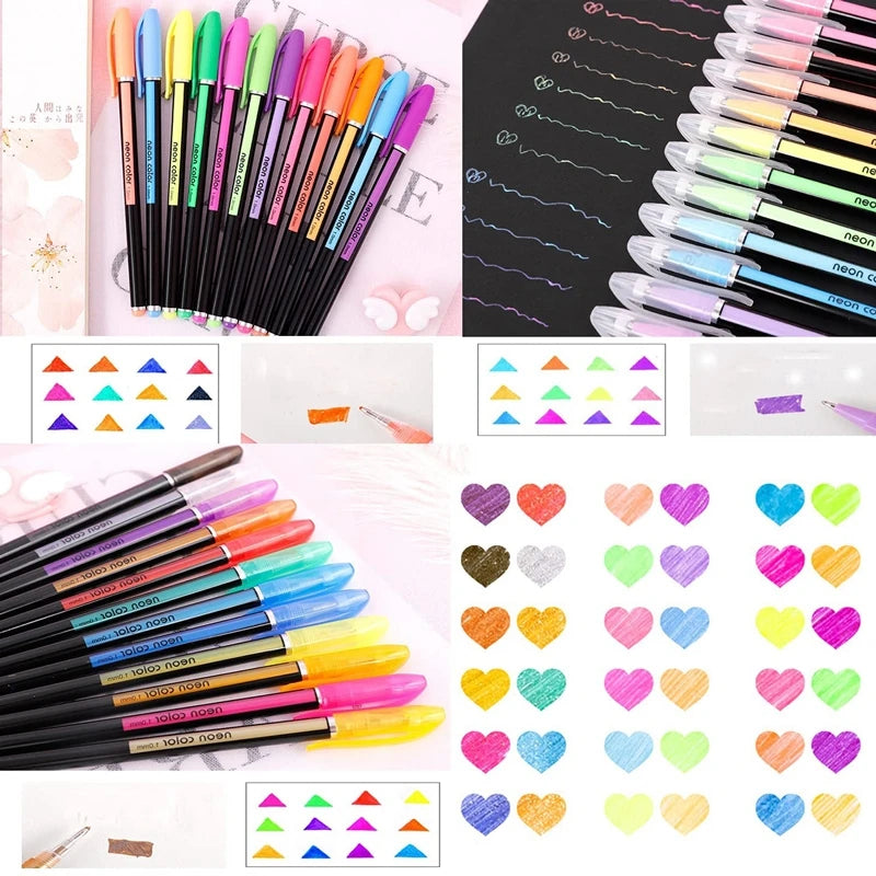 12/24Pcs Colours Gel Pens