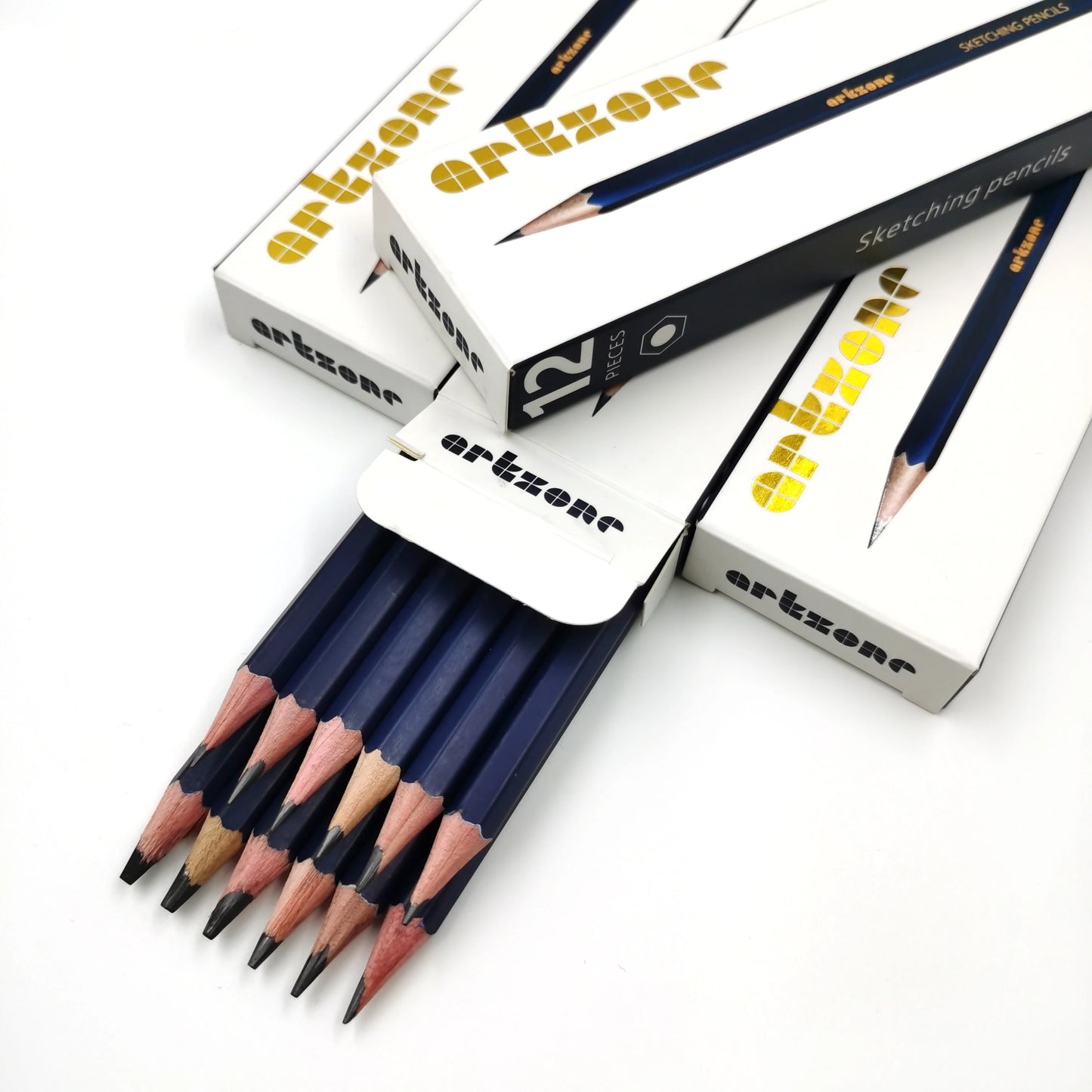 Professional Pencil Set, 12pcs 6H-12B. Ideal for Drawing Art, Sketching, Shading