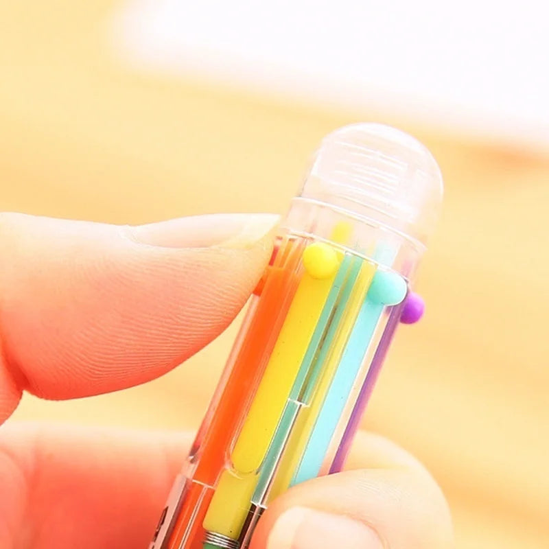 10Pcs Transparent Ballpoint Pen
