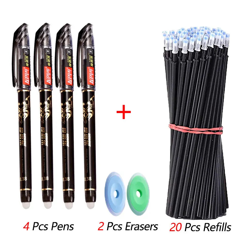 26 Pcs/Set Erasable Gel Pens 0.35mm
