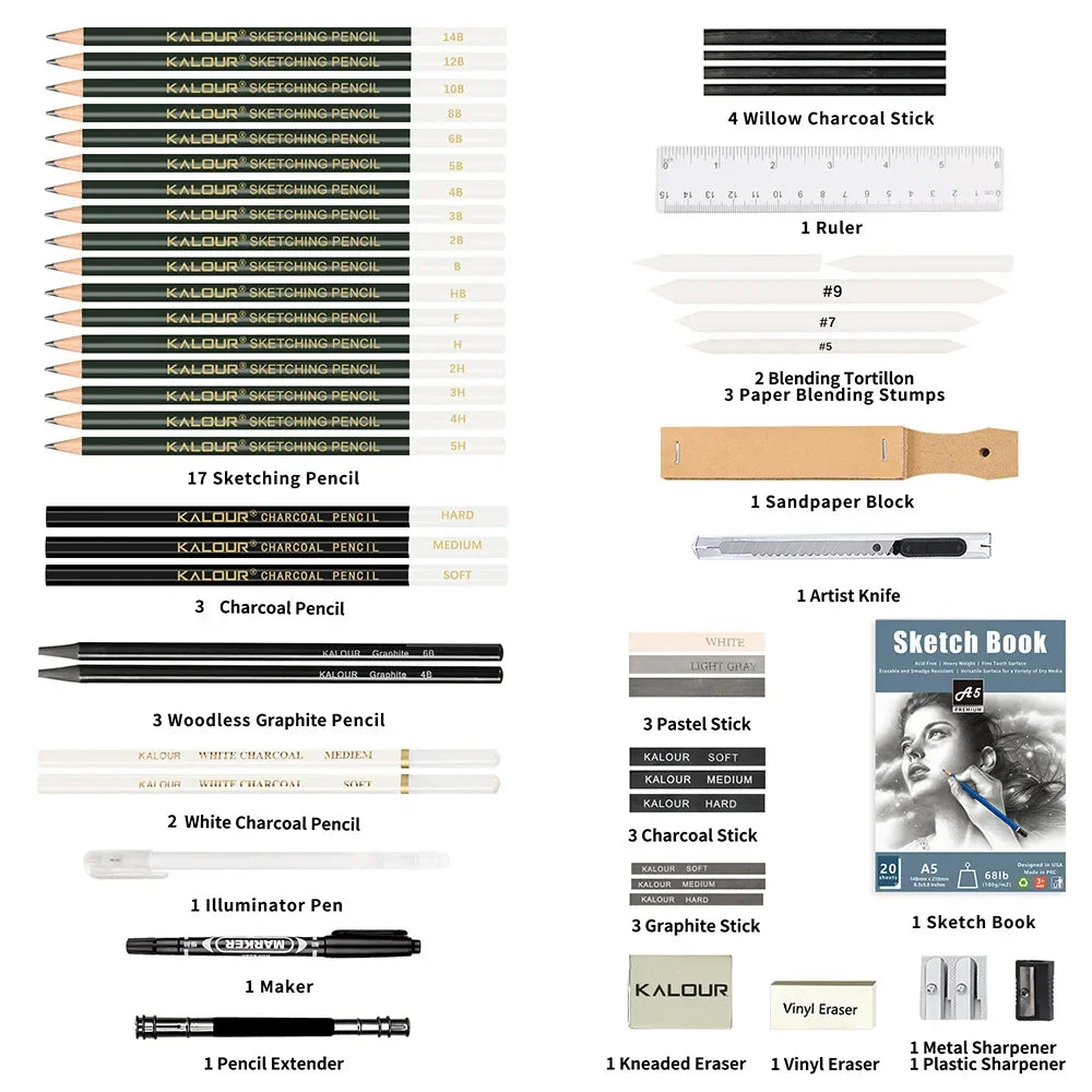 Art Drawing Sketching Pencil Set