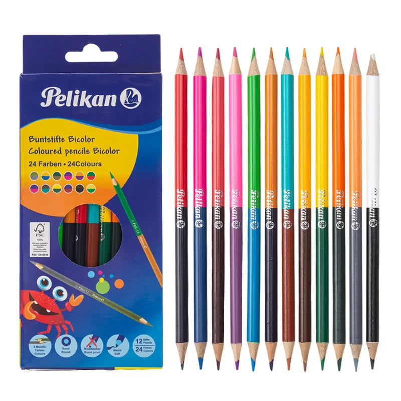 24 Colors Double Headed Pencils for Children