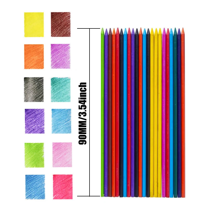 12 Colours 2.0mm HB Replaceable Lead for Automatic Pencils