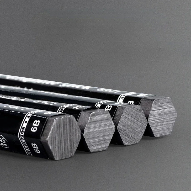 HB/2B/4B/6B Woodless Hexagonal Graphite Stick Charcoal