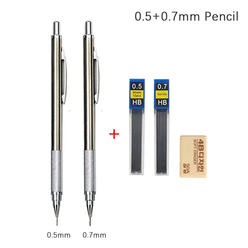 Mechanical Pencil Set 0.3, 0.5, 0.7, 0.9, 1.3, 2.0 mm