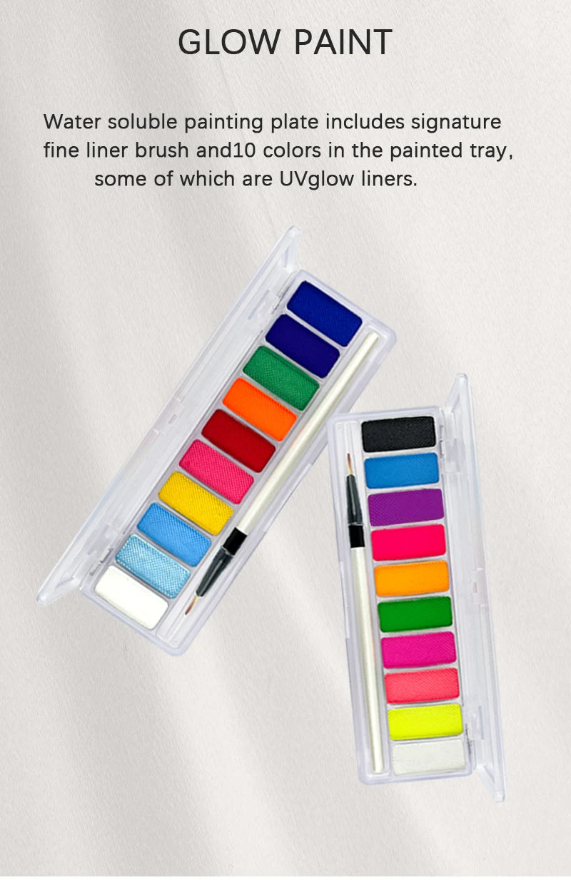 10 Colours Glow Body Art