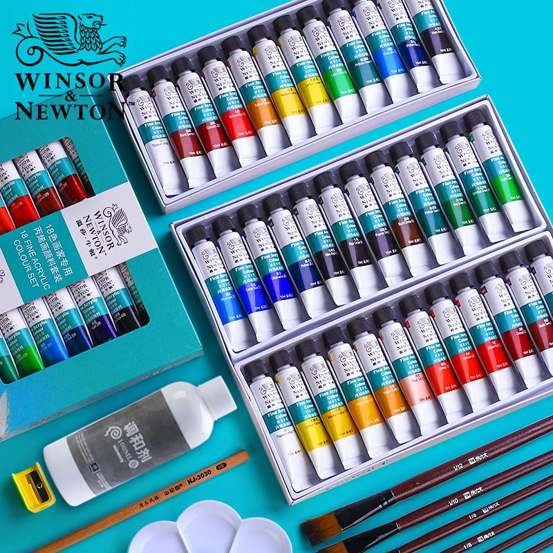 WINSOR&NEWTON 12/18/24 Colours Professional Acrylic Paints Set