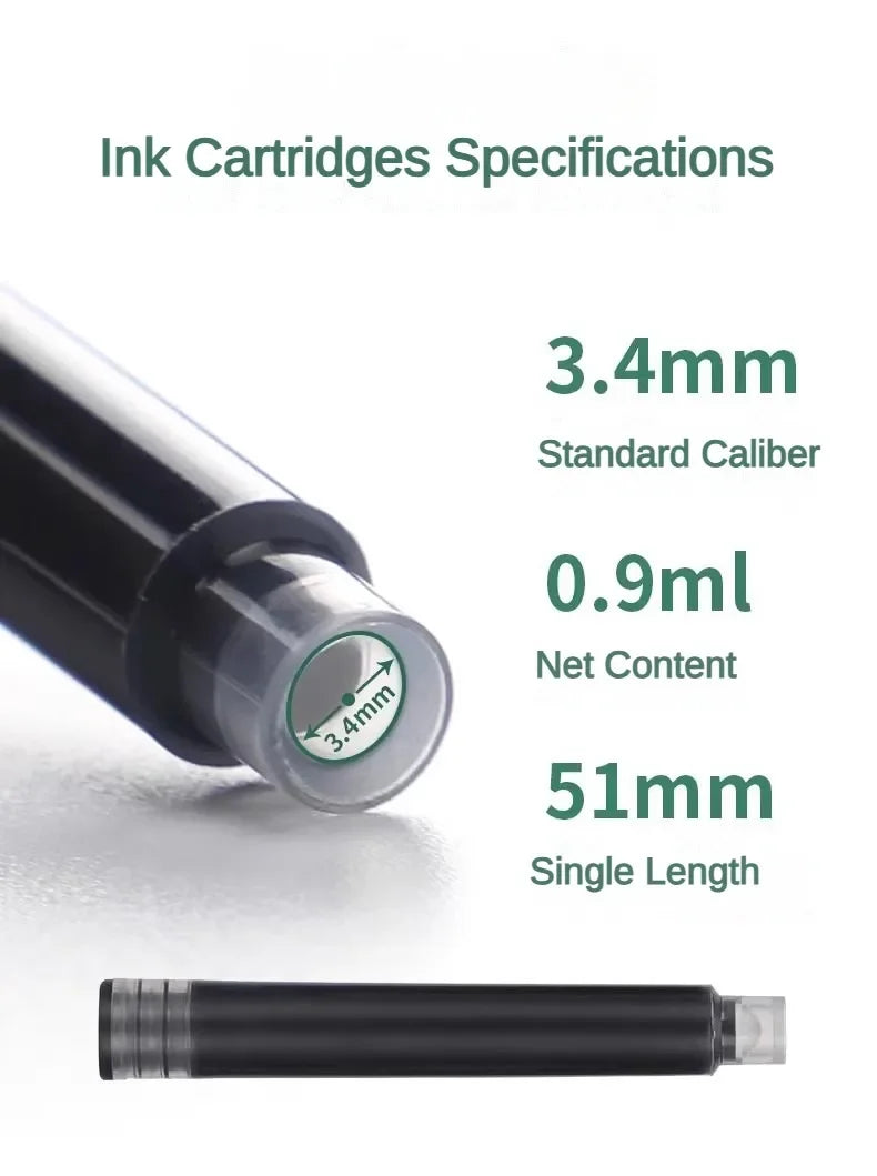 500/10 PCS  2.6mm/3.4mm Fountain Pen Ink Cartridges Refills