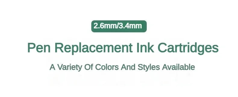 500/10 PCS  2.6mm/3.4mm Fountain Pen Ink Cartridges Refills